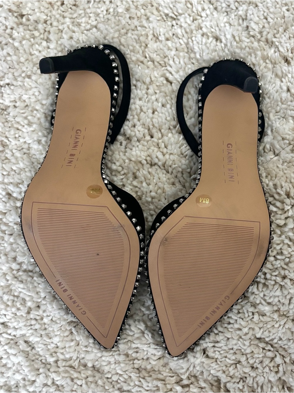 Gianni Bini Black Crystal-Trim Slingback Pumps - Picture 6 of 6